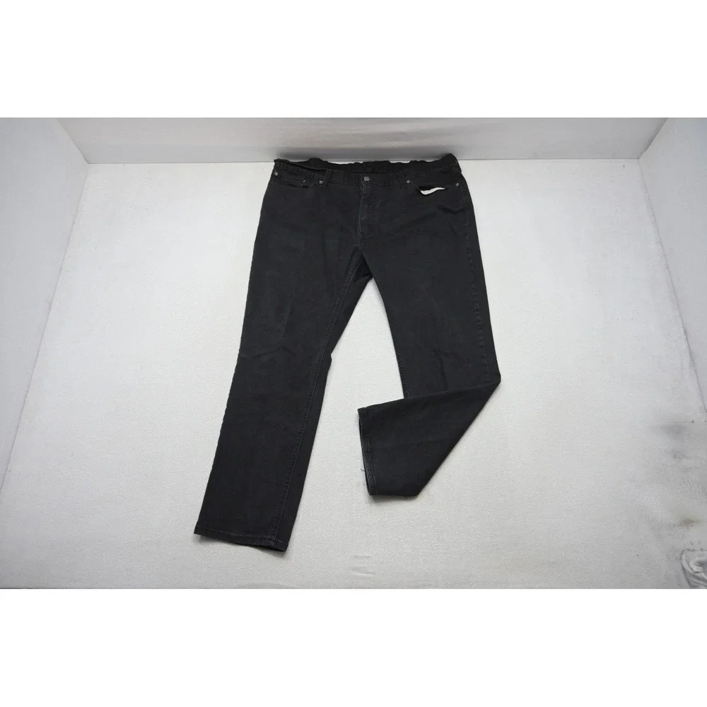 Levi's 541 Athletic‎ Taper Jeans Mens 44x32 Black Stretch Denim Excellent